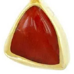 VANISHREE WORLD Red Gold-Plated Triangular Pendants image 2
