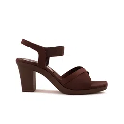 sneakers villa Open Toe Block Heels with Ankle Loop image 2
