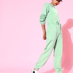 Athena Green Jumpsuit with Drawstring image 5