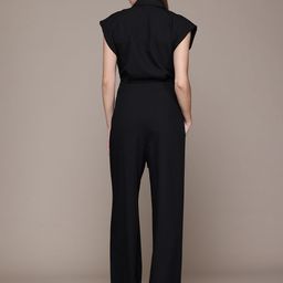 MANGO Extended Sleeves Button-Down Wide Leg Jumpsuit with Belt image 3