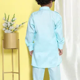 Aj DEZInES Boys Pathani Regular Kurta with Pyjamas image 5