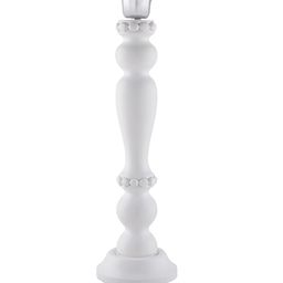 Homesake White & Green Solid Handcrafted Bedside Standard Table Lamp with Shade image 2