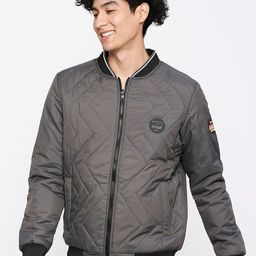 SPYKAR Mock Collar Reversible Bomber Jacket image 5