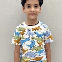 Googo Gaaga Boys Conversational Printed Cotton T-shirt-image-87