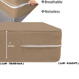 bsb home Beige Cotton Breathable Mattress Protector image 4