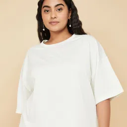 max Women High Neck Drop-Shoulder Sleeves Pockets T-shirt-image-81