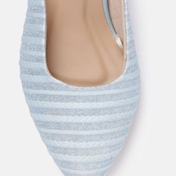 Van Heusen Woman Striped Block Heel Mules With Glittery Effect image 4