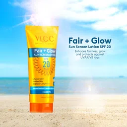 VLCC Set of 2 Fair+Glow SunScreen Lotion SPF20 - 50ml each image 3