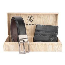 ZEVORA Men Reversible Belt And Wallet Accessory Gift Set-image-49
