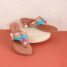 Mochi Printed Open Toe Block Heels-5