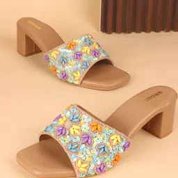 Anouk Colourblocked PU Block Sandals image 4