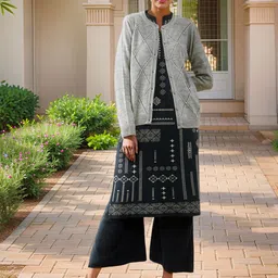 Soch Self Design Embellished Acrylic Cardigan Sweater-14