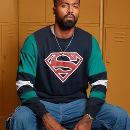 The Souled Store Superman Printed Pullover Sweatshirt-97