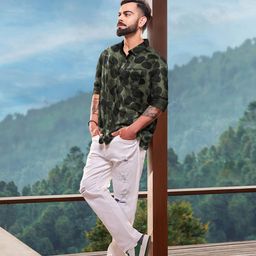 WROGN Men Slim Fit Printed Pure Cotton Casual Shirt-image-57
