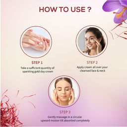 AYOUTHVEDA Gold Sparkling Gold Day Face Moisturiser Cream 50g image 3