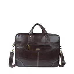 Veneer Unisex Brown & Gold-Toned Messenger Bag-24