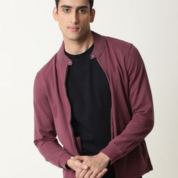 RARE RABBIT Men Maroon Lightweight Tailored Jacket-image-94