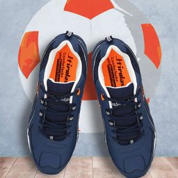 HIROLAS Men Navy Blue & White Synthetic Running Shoes-picture-13