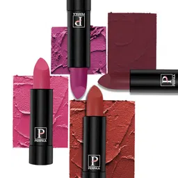 PERPAA Set Of 4 Creamy Matte Bullet Lipstick - 3.5g Each - 55-58-60-80-41