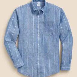 Men Striped Regular Fit Shit with Patch Pocket-image-41