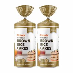 Pintola Wholegrain Brown Rice Cakes,  Unsalted (Pack of 2)  130 g -image-81