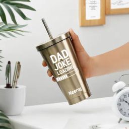 Personalized Dad Joke Loading Gold Tumbler-image-37