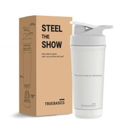 TrueBasics Steel Pro Shaker,  True White  700 ml -15