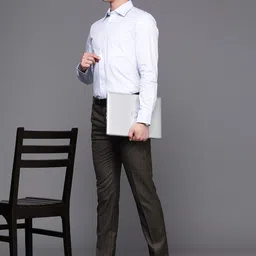 Raymond Men Solid Slim Fit Formal Trousers-image-49