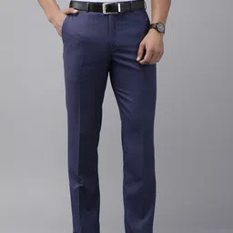 Park Avenue Men Solid Formal Trouser-image-33