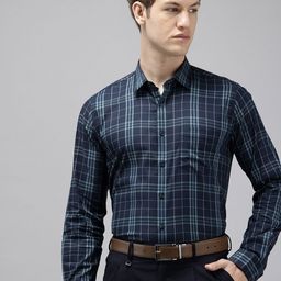 Van Heusen Slim Fit Checked Formal Shirt-image-109