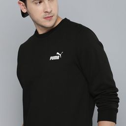 Puma Men Black Solid Essential Small Logo Pullover-image-55