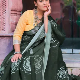 KALINI Floral Zari Kota Saree-image-34