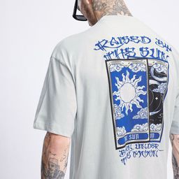 glitchez Cosmic Connection Printed Oversized T-shirt-image-64