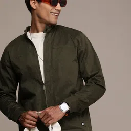 WROGN Pure Cotton Solid Long Sleeves Tailored Jacket-image-61