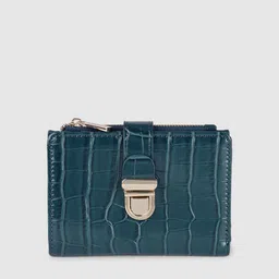 Accessorize London Women Faux Leather Croc Pushlock Wallet-image-47