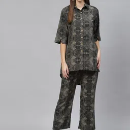 Cottinfab Printed Shirt Collar Co-Ord Set-picture-25
