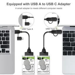 SATA3.0 to USB3.0/Type C 2 in 1 External Hard Disk Data Cable - 50CM image 3