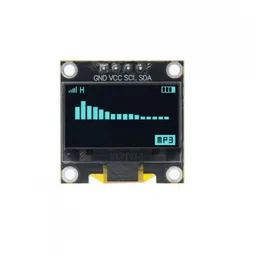 2.44 cm (0.96 Inch) I2C/IIC 128x64 OLED Display Module 4 Pin - Yellow-Blue Color image 3