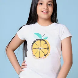 V-Mart Girls Printed Extended Sleeves T-shirt-image-73