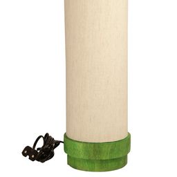 ExclusiveLane Cream-Coloured & Green Wooden Column Table Lamp With Shade image 3