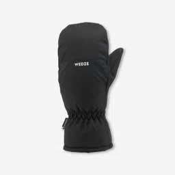 wedze KIDS’ WARM AND WATERPROOF SKI MITTENS 100 BLACK-picture-46