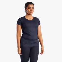 Womens Tshirt For Light Activity Cotton Rich 100-Black-4