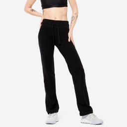 Women's Trackpant For Gym Adjustable 500- Black-picture-1