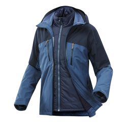 Trekking 3in1 Padded Jacket Rainwarm 500 Blue-image-58