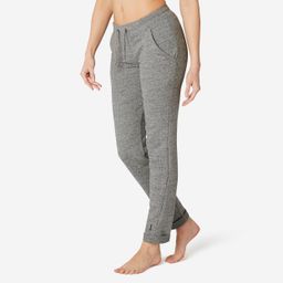 domyos Women Cotton Blend Gym Pants 500 - Grey-picture-31