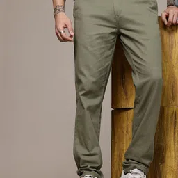 The Roadster Life Co. Men Pure Cotton Chinos Trousers-picture-26