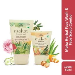 Moha Herbal Face Wash And Face Scrub Combo Cleanse And Exfoliate For Clear Smooth And Radiant Skin-picture-45