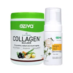 Oziva Glowing Skin Routine (Plant Based Collagen Builder + Inner Glo Skin Brightening Face Wash)-picture-49
