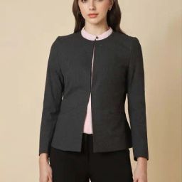 Allen Solly Black Self Pattern Blazer-image-91