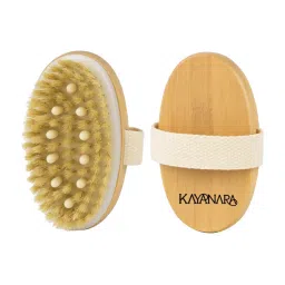 Kayanara Natural Bristle Dry Brushing Body Brush With Massage Nodes For Cellulite & Glow Boost-picture-2